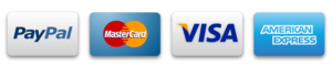Debit Card and Credit Card Icons for PayPal, MasterCard, Visa and American Express