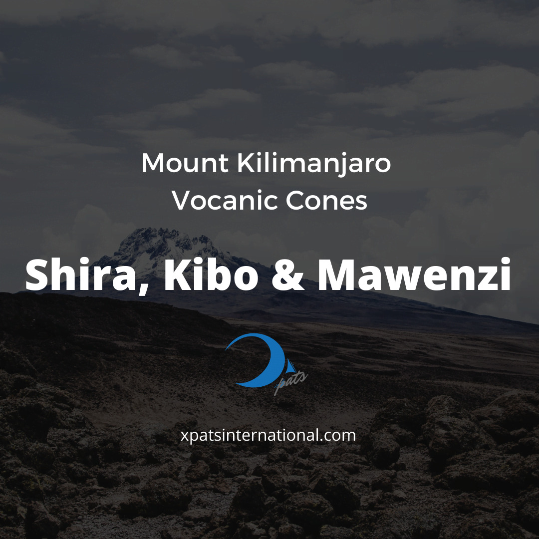 Mount Kilimanjaro Volcanic Cones Shira, Kibo And Mawenzi Peaks Background (2)