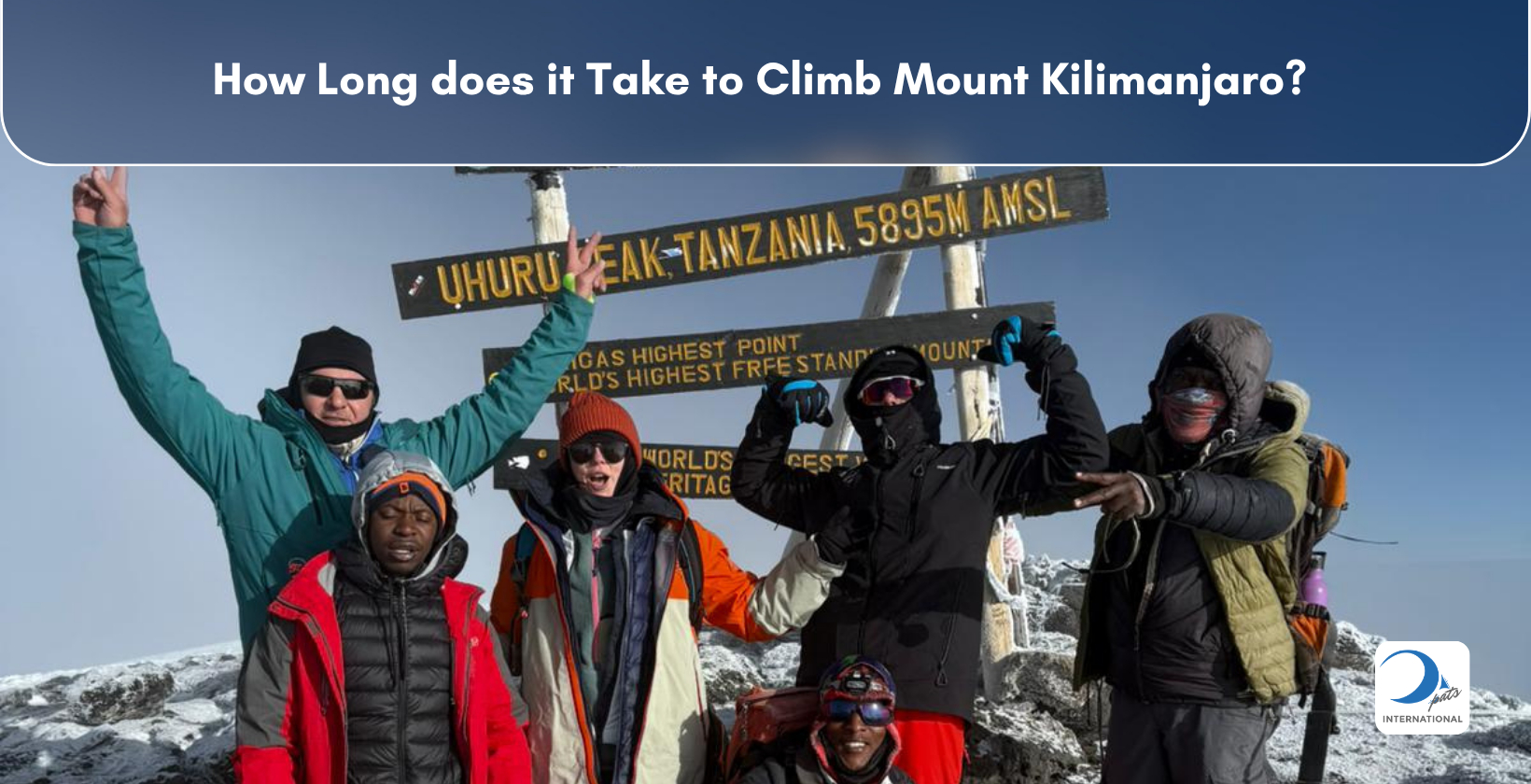 Hikers at uhuru Peak