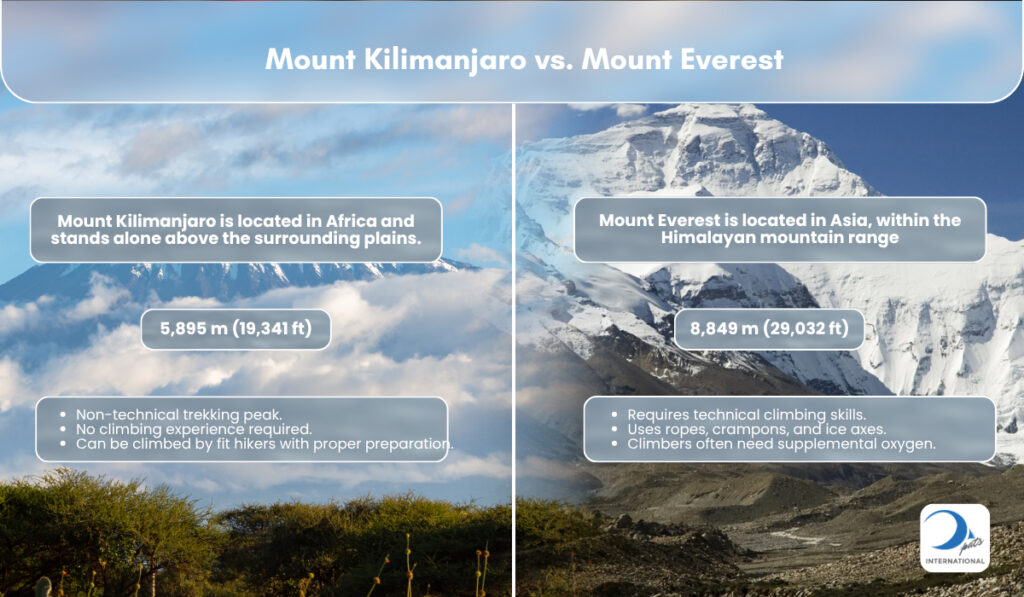 Mount Kilimanjaro and Mount Everest