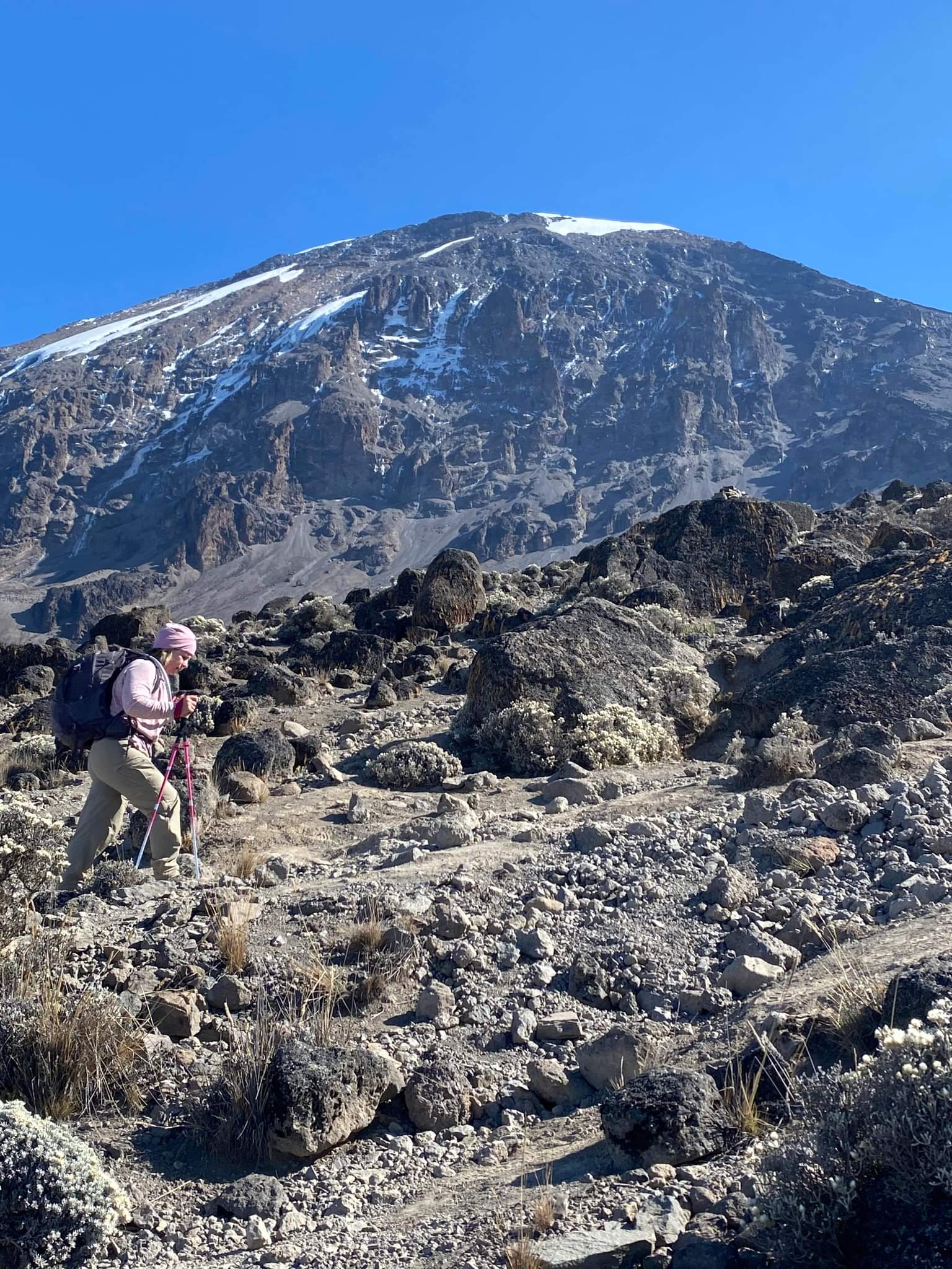 Kimberly Rosenfeld Hiking Kilimanjaro