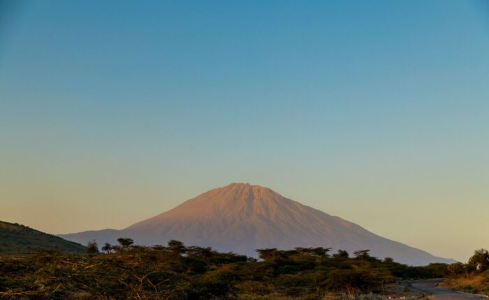 A view of mount meru from Arusha