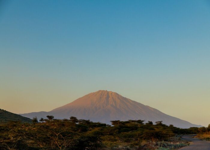 A view of mount meru from Arusha
